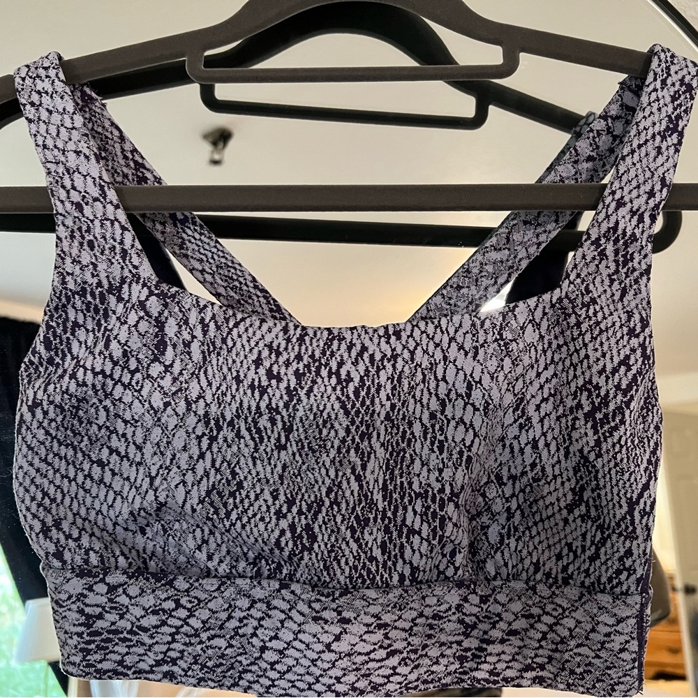 Purple Snakeskin Sports-bra Small
